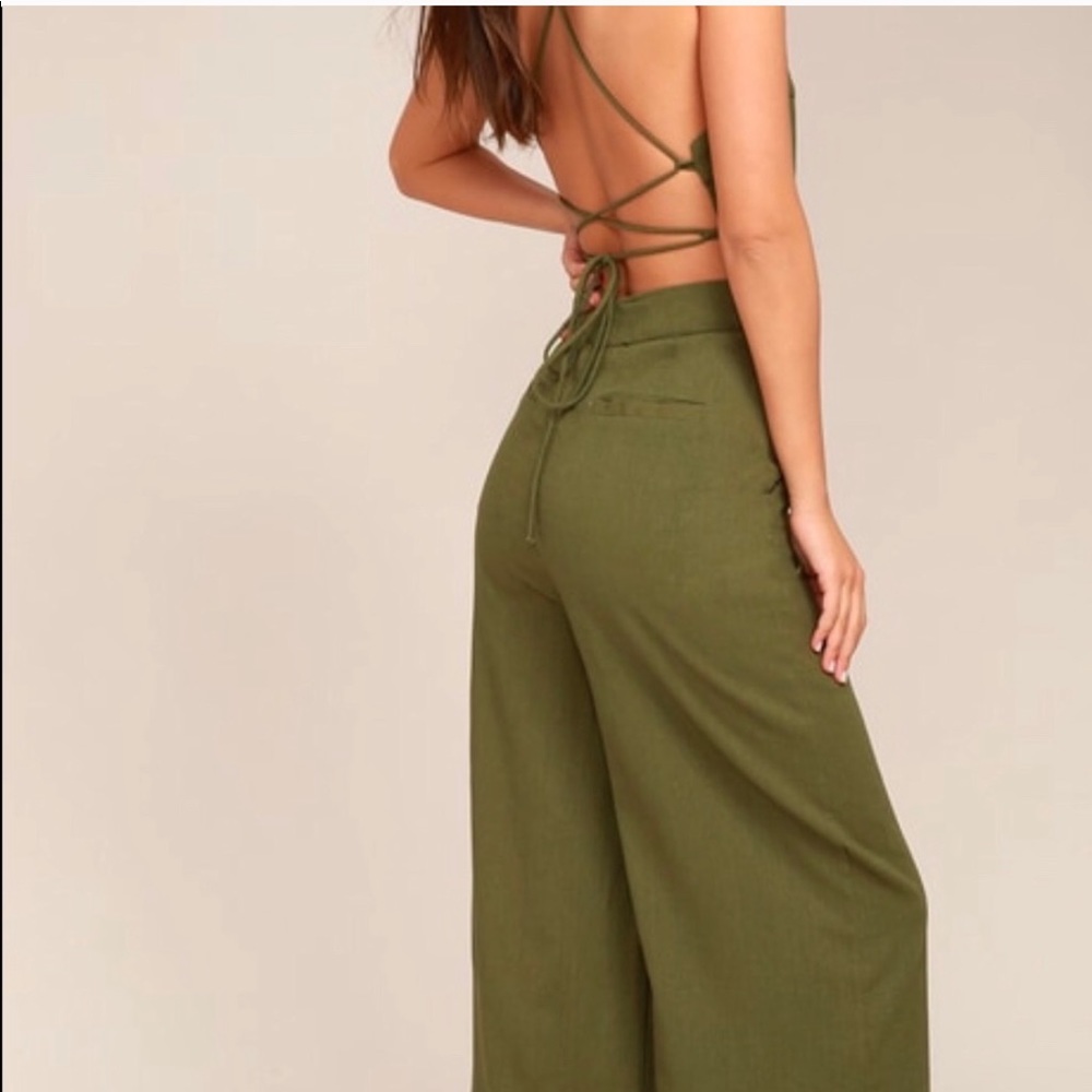 Beach day backless jumpsuit